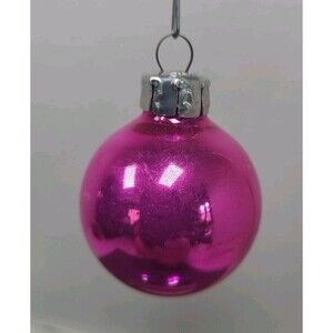 Vintage East Germany Glass Christmas Ornament Pink